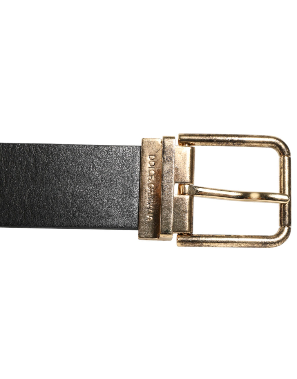 Schwarzer Ledergürtel mit Gold-Silber-Münzenschnalle