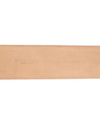 Burgundy Leather Gold Metal Buckle Women's Belt
