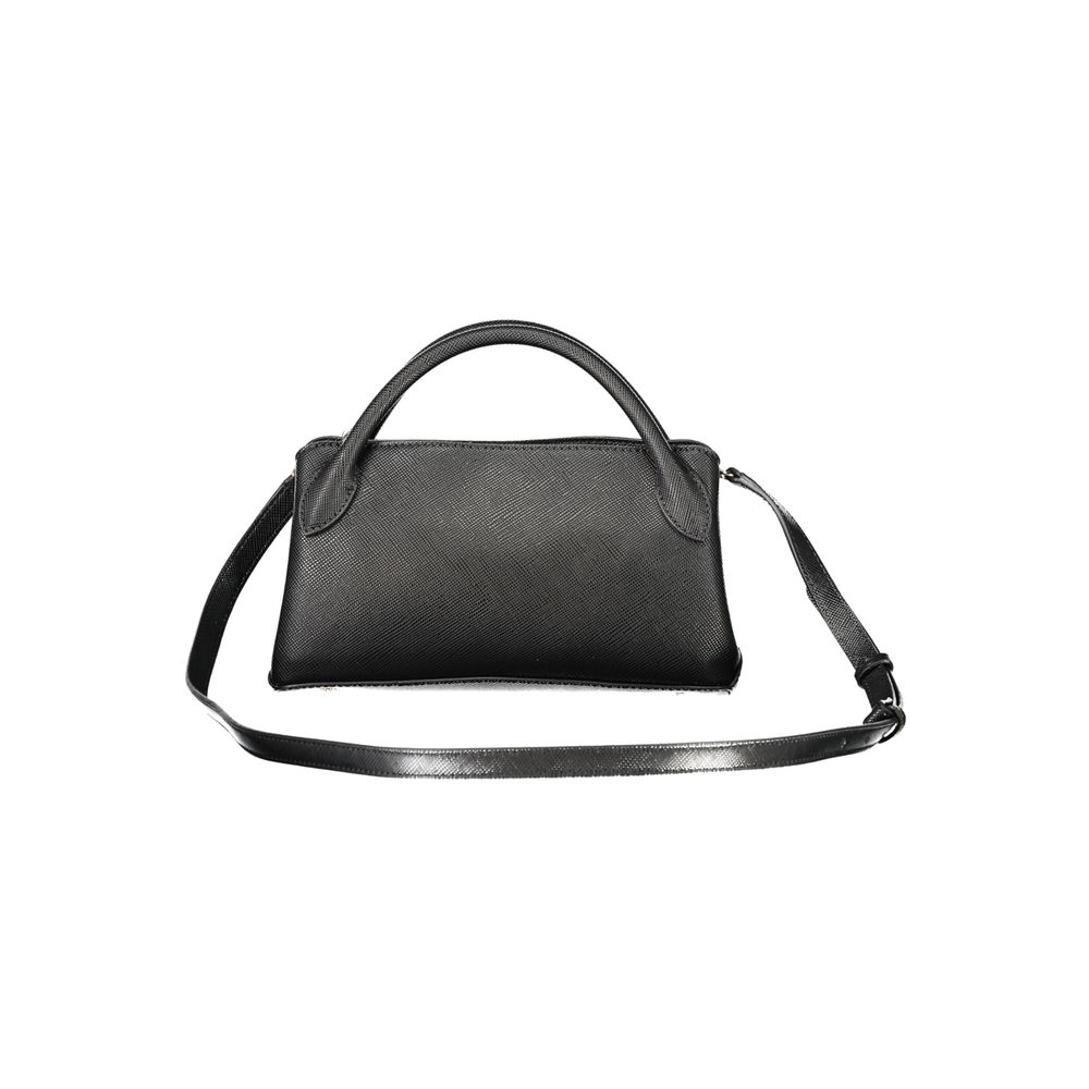 Schwarze Damenhandtasche aus Polyurethan