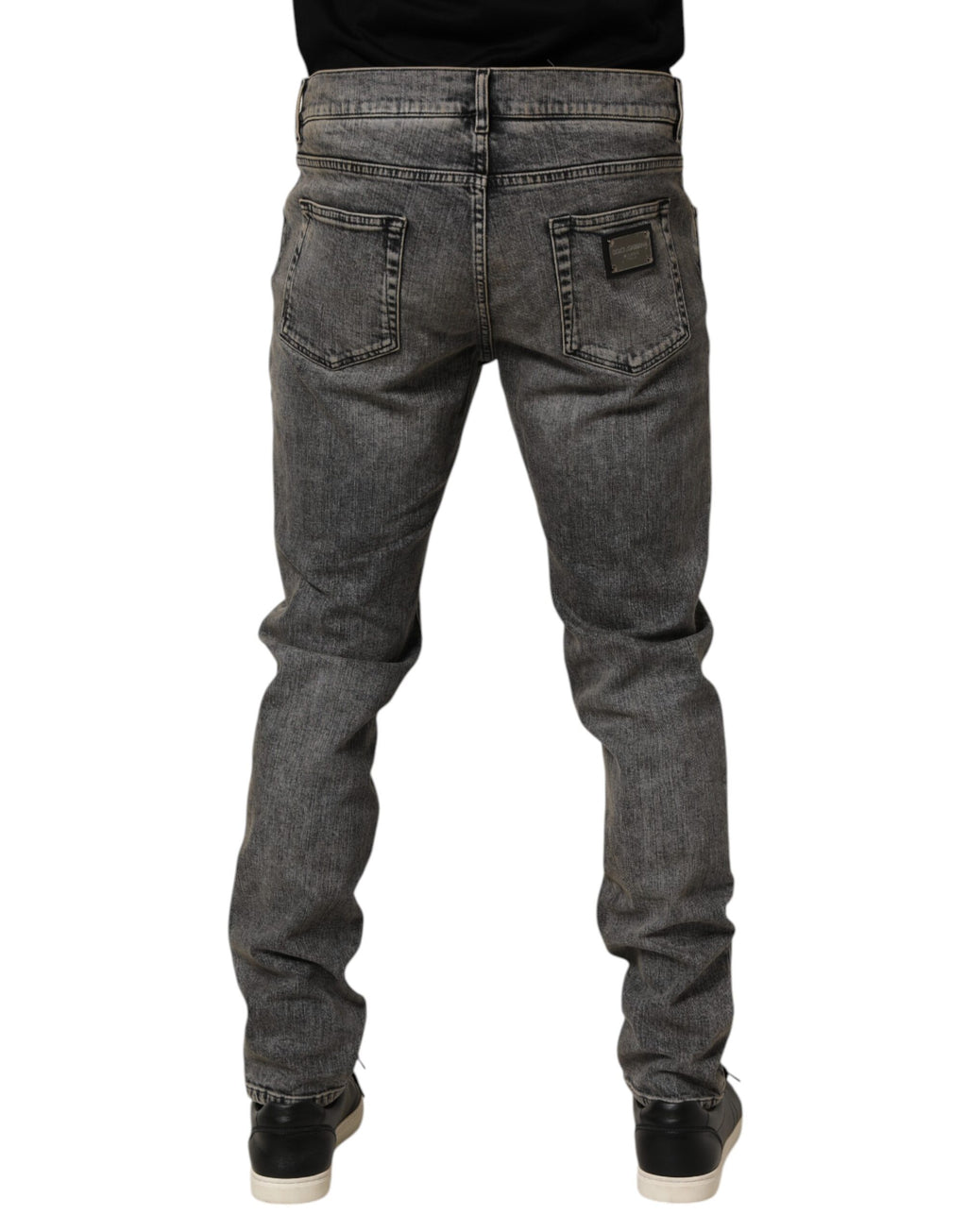 Graue Slim Fit Herren-Jeans aus Baumwoll-Stretch