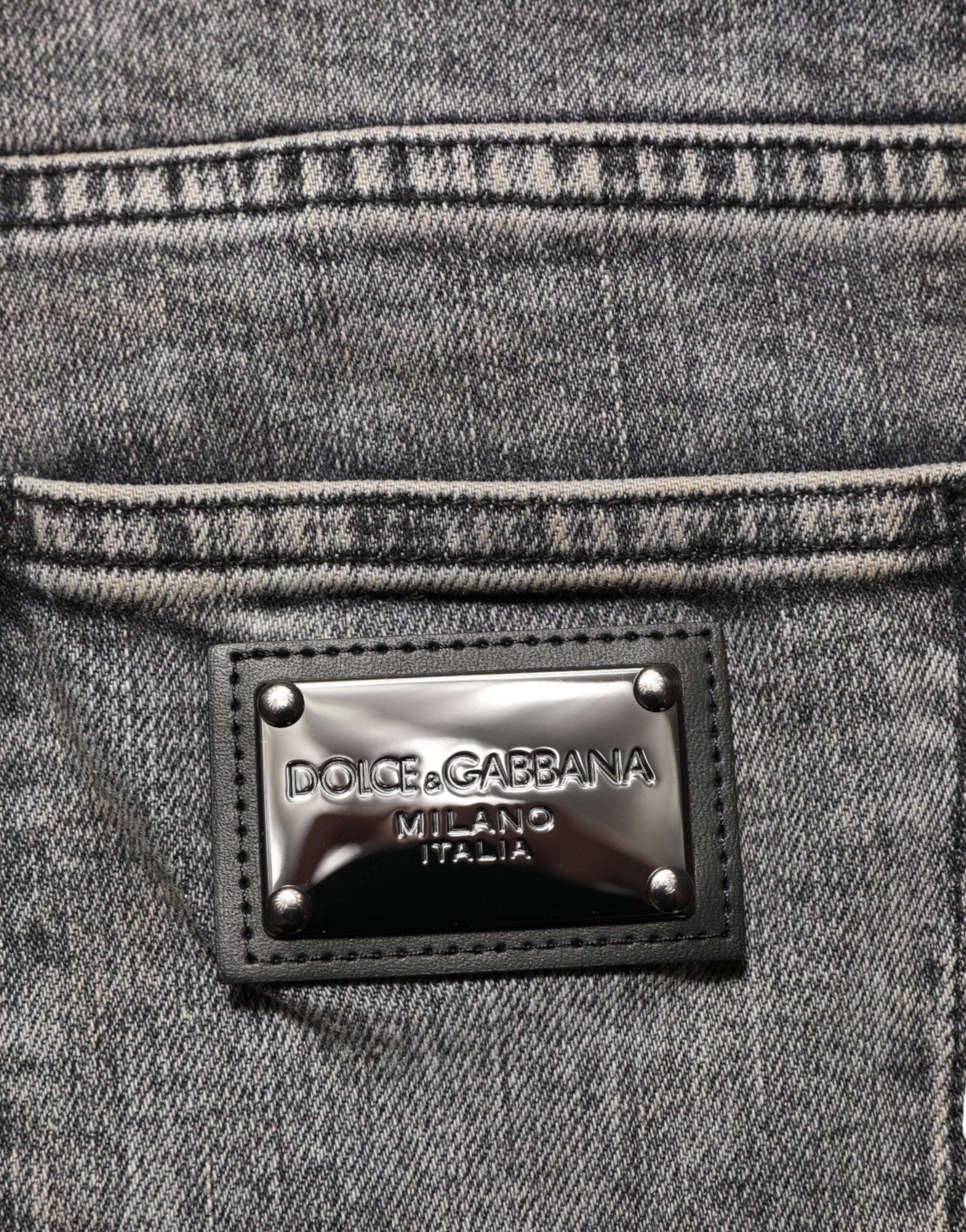 Graue Slim Fit Herren-Jeans aus Baumwoll-Stretch