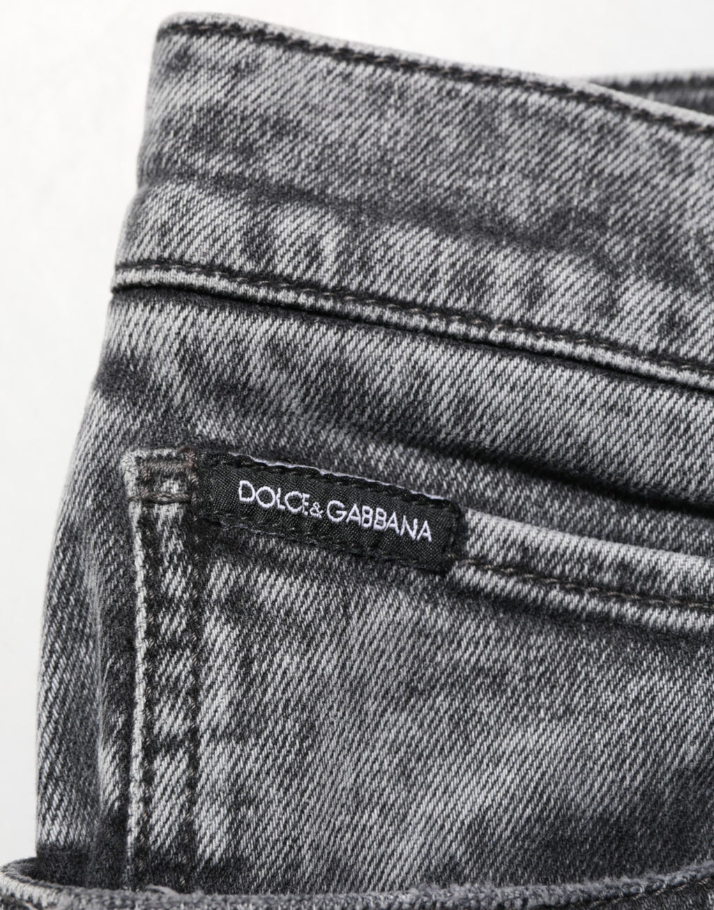 Graue Slim-Fit Jeanshose aus Baumwolle