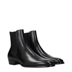 Black Leather Ankle Boots