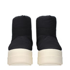 Black Fabric Ankle Boots
