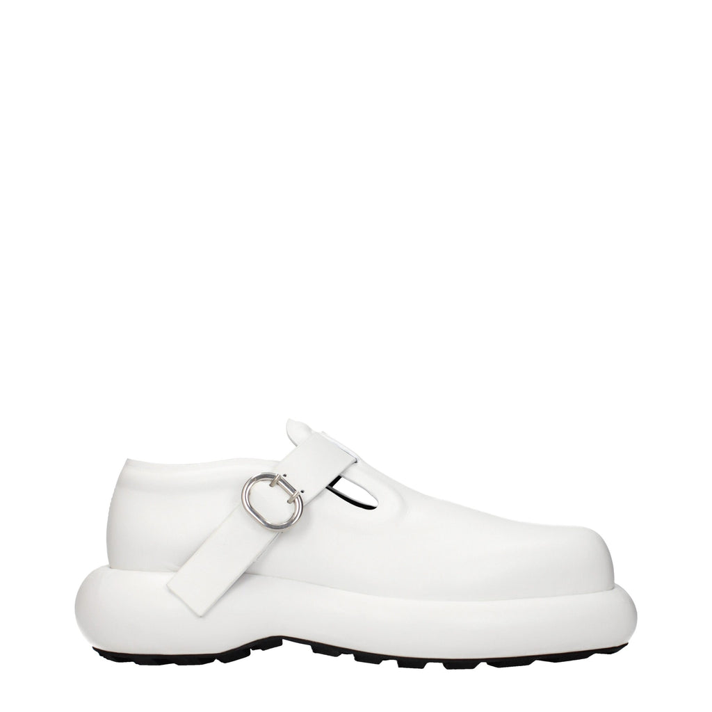 Weiße Slip-On Loafer aus Leder