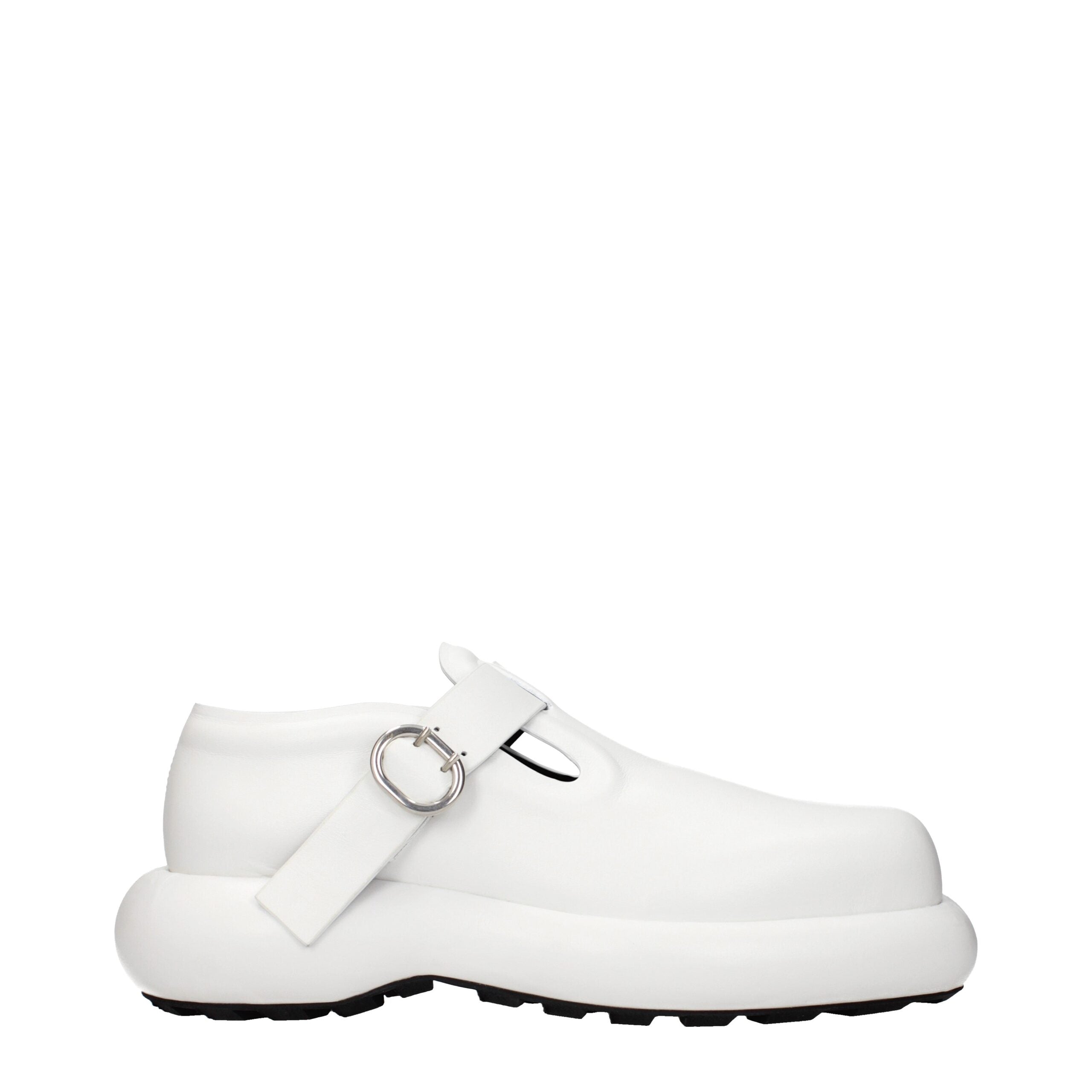 Weiße Slip-On Loafer aus Leder