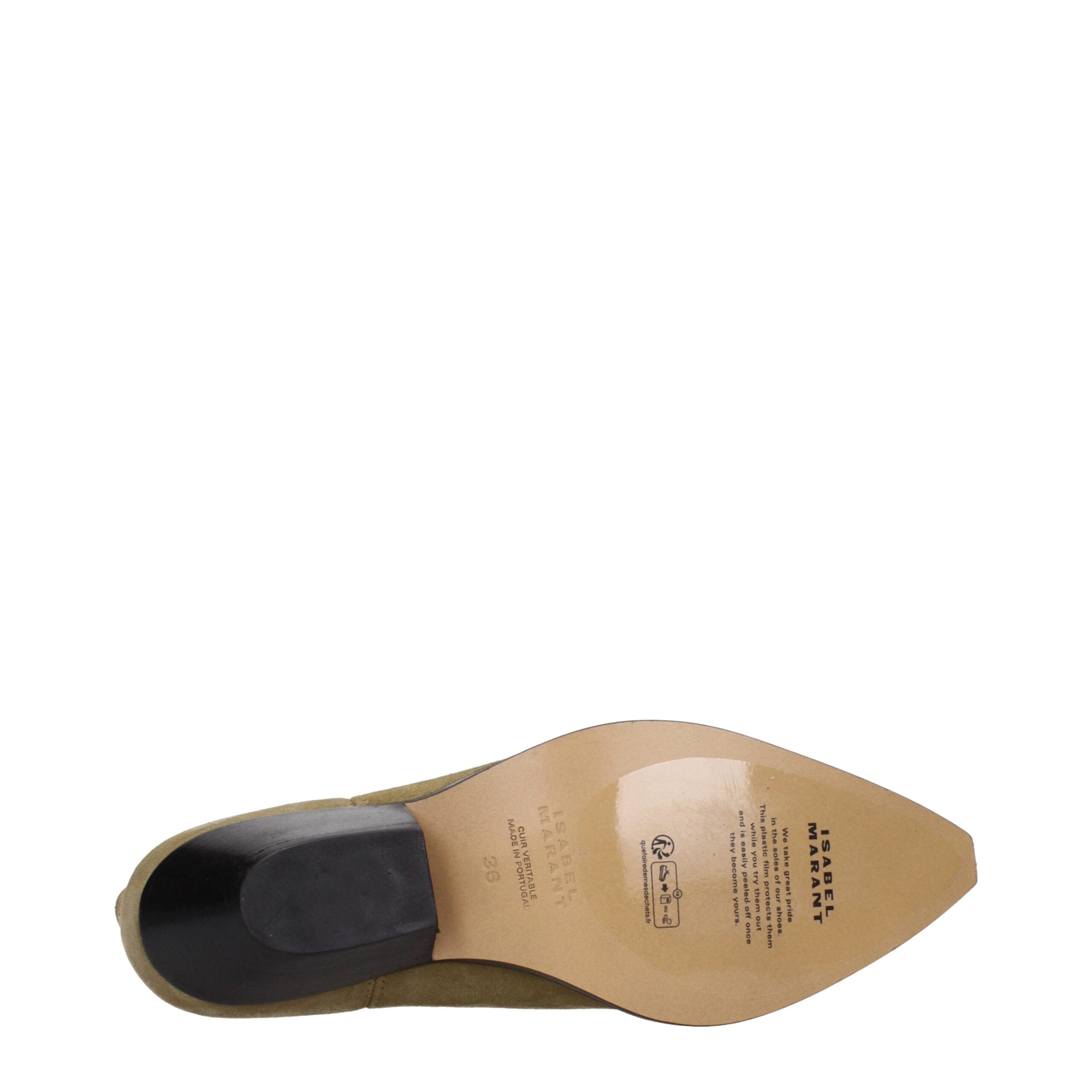 Beige Leder Stiefeletten