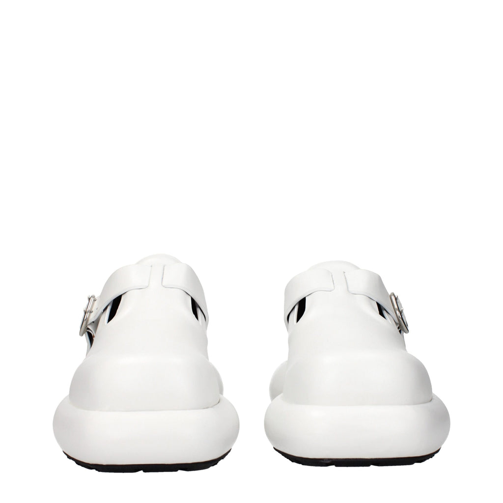 Weiße Slip-On Loafer aus Leder