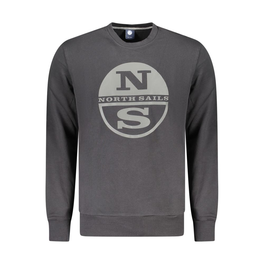 Herren-Sweatshirt aus schwarzer Baumwolle