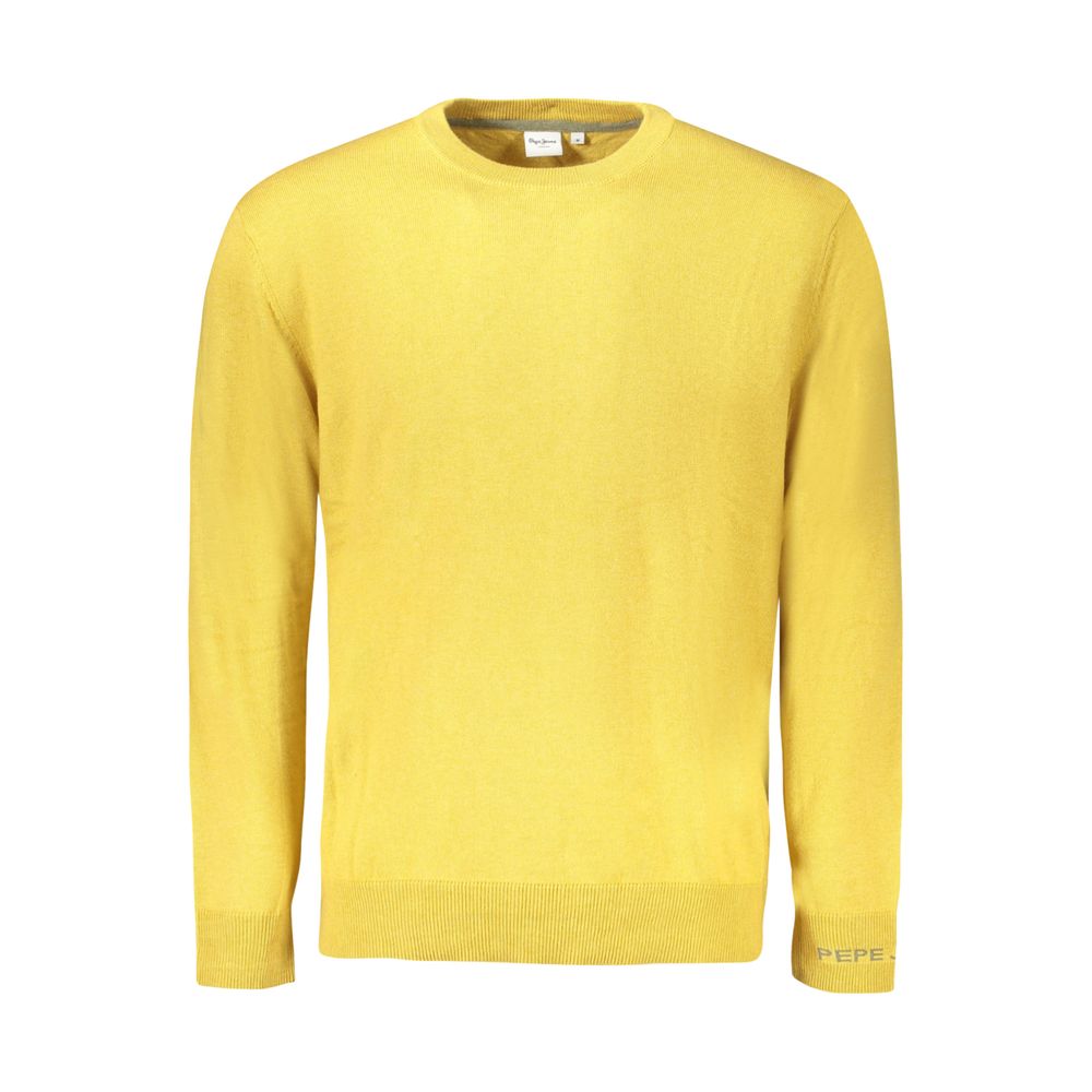 Gelber Baumwollpullover für Herren