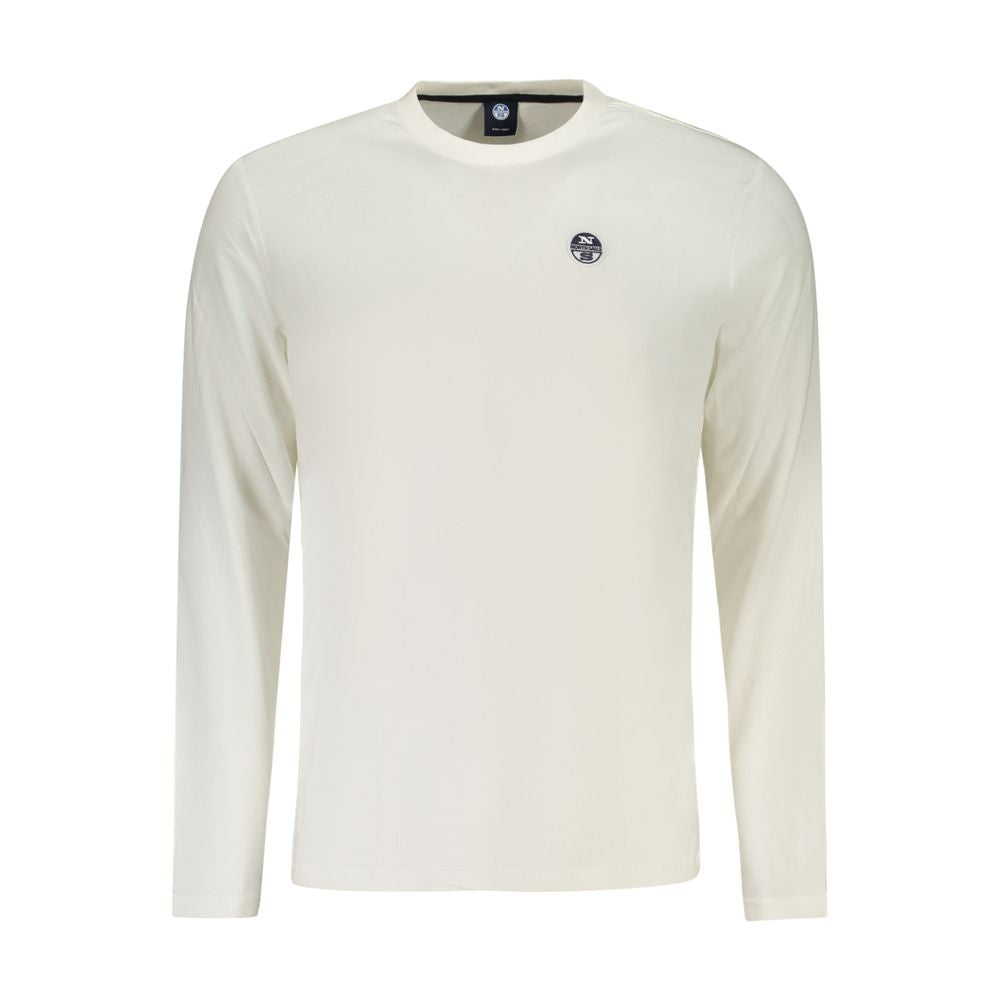Weiß Baumwolle Herren T-Shirt
