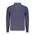 Blue Cotton Men Polo Shirt