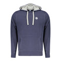 Blue Cotton Men's Hooded Sweatshirt