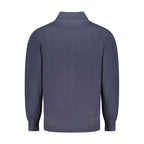 Blue Acrylic Men Cardigan
