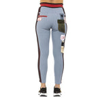 Light Blue Cotton Women Leggings