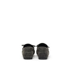 Gray Nubuc Leather Moccassin