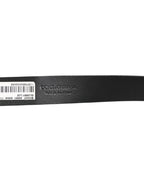Brown Glossy Leather Classic Metal Buckle Belt