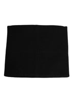 Black D&G Logo Cashmere Knitted Men's One Size Scarf