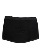 Black Lace Stole Knitted DG Logo Men One Size Scarf