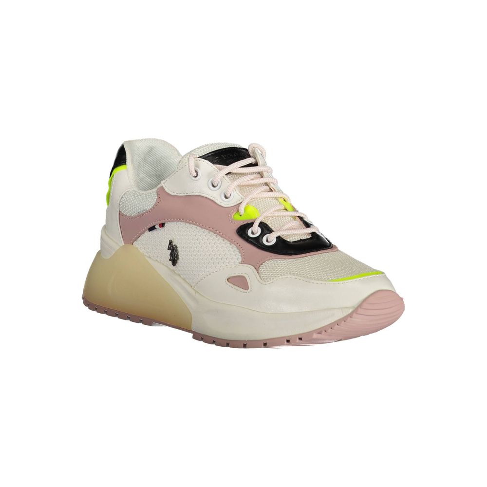 Weiße Sneaker aus Öko-Veloursleder für Damen