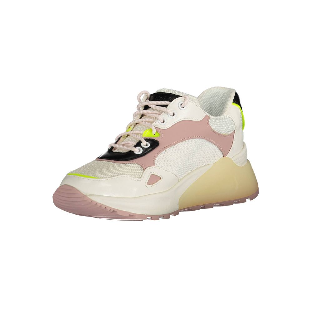 Weiße Sneaker aus Öko-Veloursleder für Damen