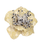 Beige Metal Broch