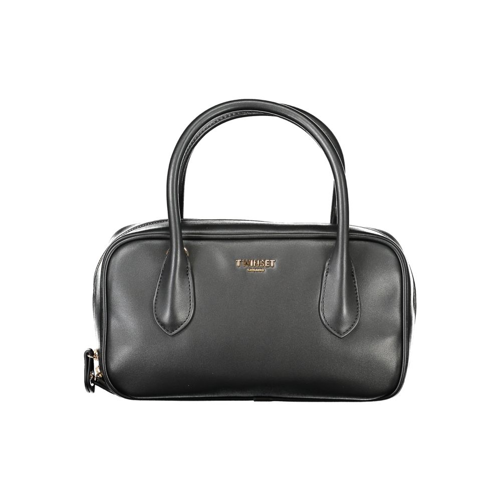 Schwarze Damenhandtasche aus Polyurethan