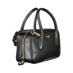 Schwarze Damenhandtasche aus Polyurethan