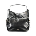 Schwarze Polyurethan Damen Hobo Bag