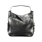 Schwarze Polyurethan Damen Hobo Bag