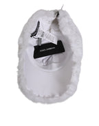 White Modacrylic Rapper Men Baseball Cap Hat