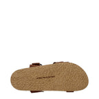 Brown Leather Flat Sandals