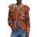 Arancione Viscosa Women Shirt