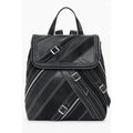 Black Polyurethane Women Backpack