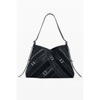 Nero Polyurethane Women Shoulder Bag