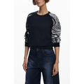 Black Polyester Women's Sweater
