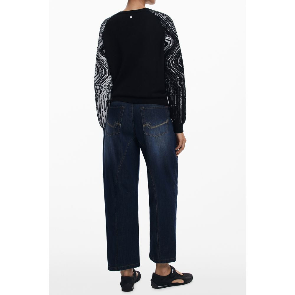 Black Polyester Women's Sweater