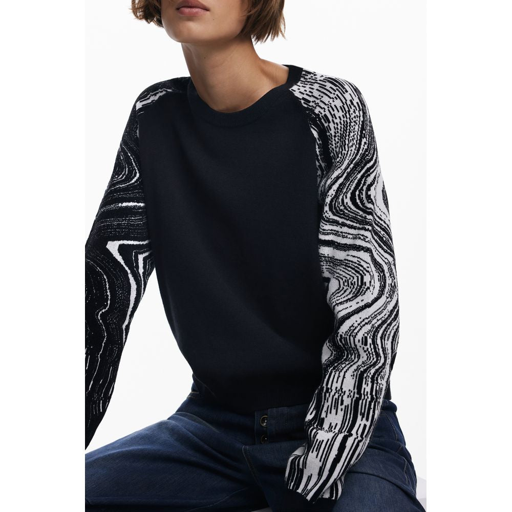Black Polyester Women's Sweater
