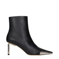 Schwarze Leder Stiefeletten