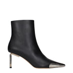 Schwarze Leder Stiefeletten