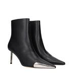 Schwarze Leder Stiefeletten