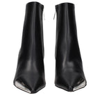 Schwarze Leder Stiefeletten