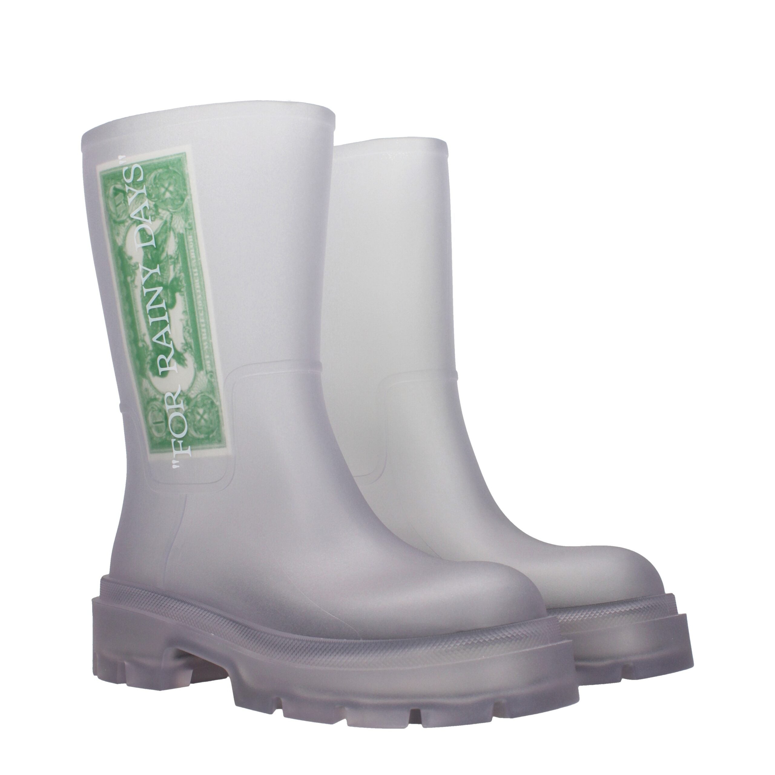 Stivaletti alla caviglia in PVC trasparente