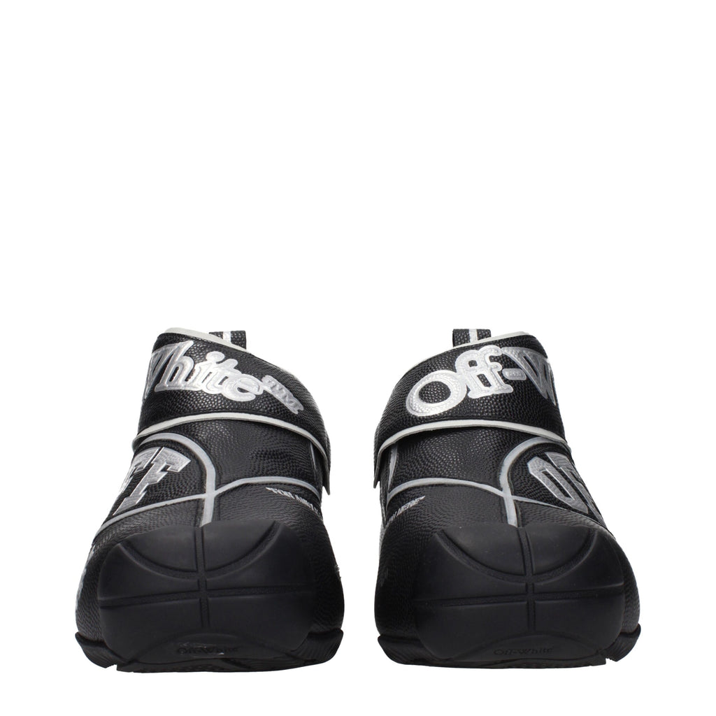 Black Leather High Top Sneakers