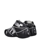 Black Leather High Top Sneakers