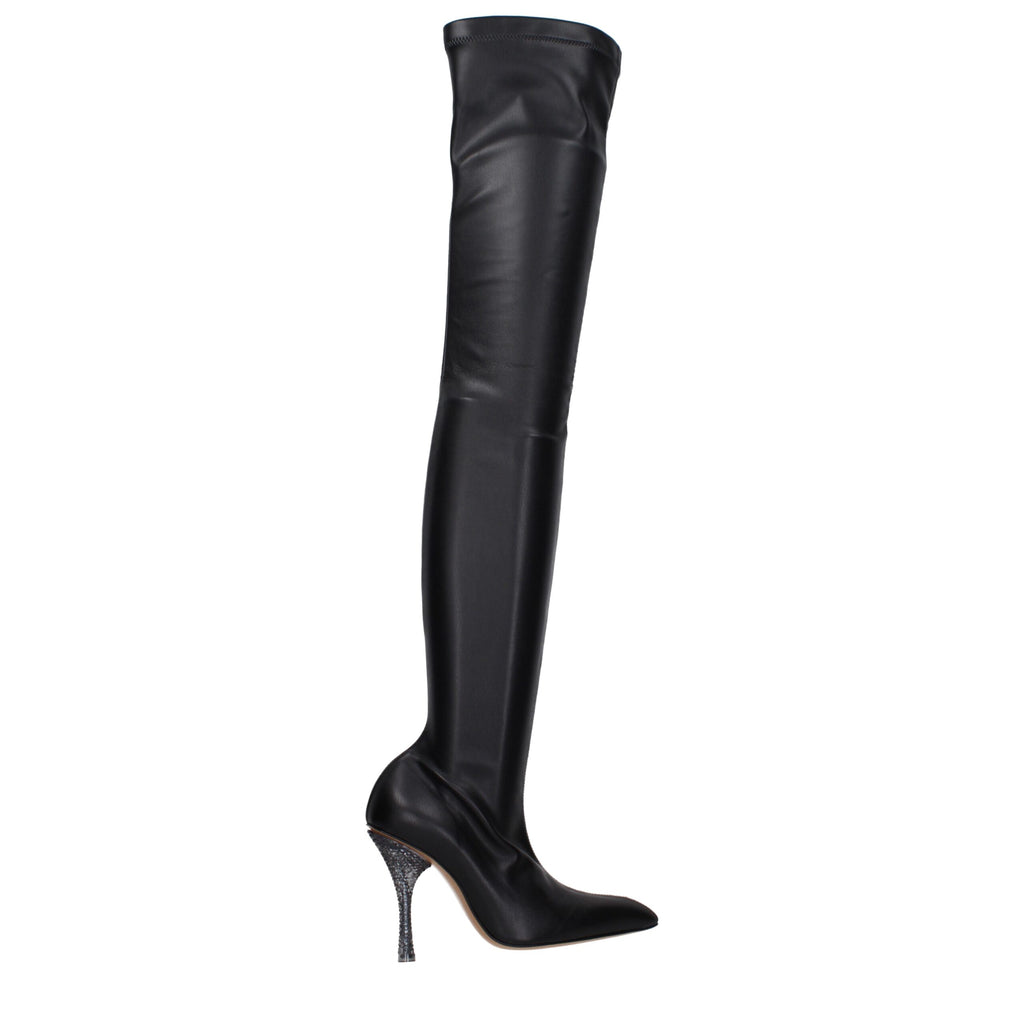 Black Leather Over The Knee