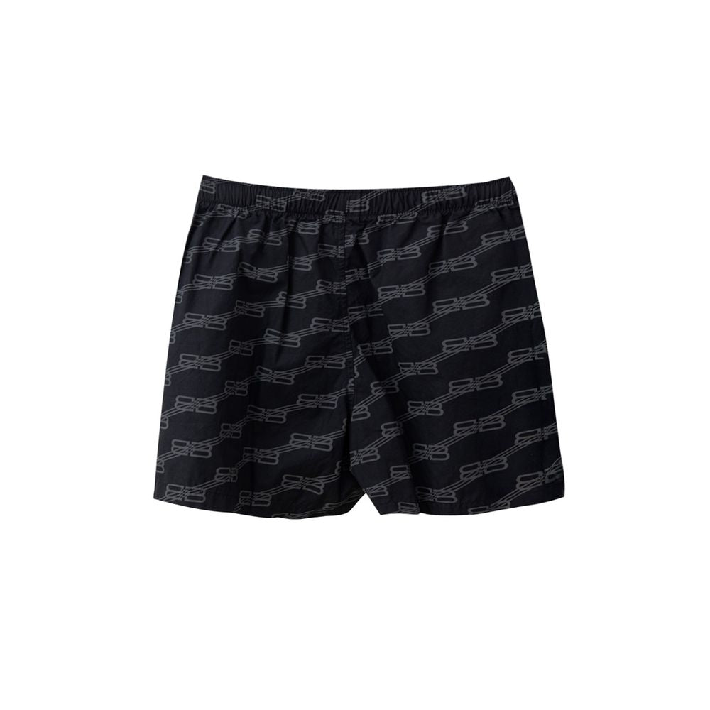Bermudashorts aus schwarzer Baumwolle