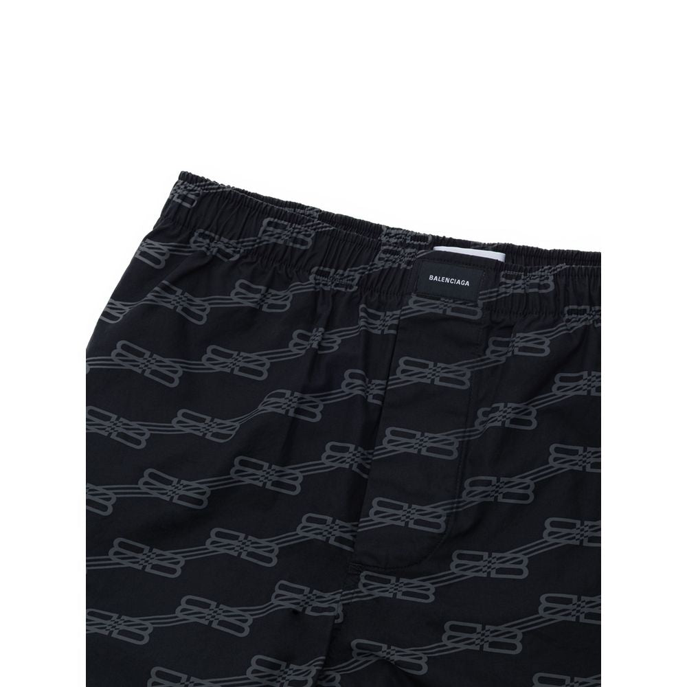 Bermudashorts aus schwarzer Baumwolle