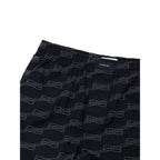 Bermudashorts aus schwarzer Baumwolle