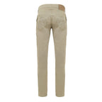Beige Cotton Casual Pants